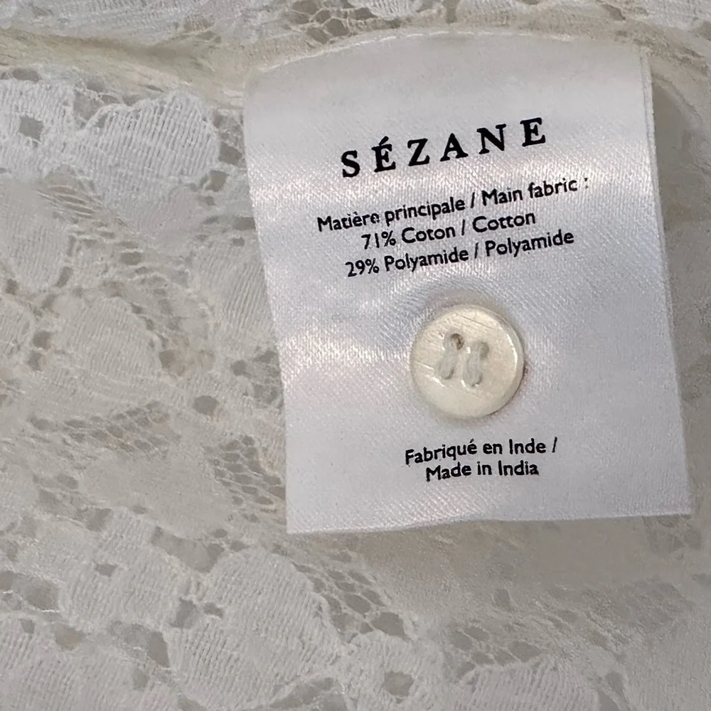 Sezane White Lace Blouse - Picture 14 of 14